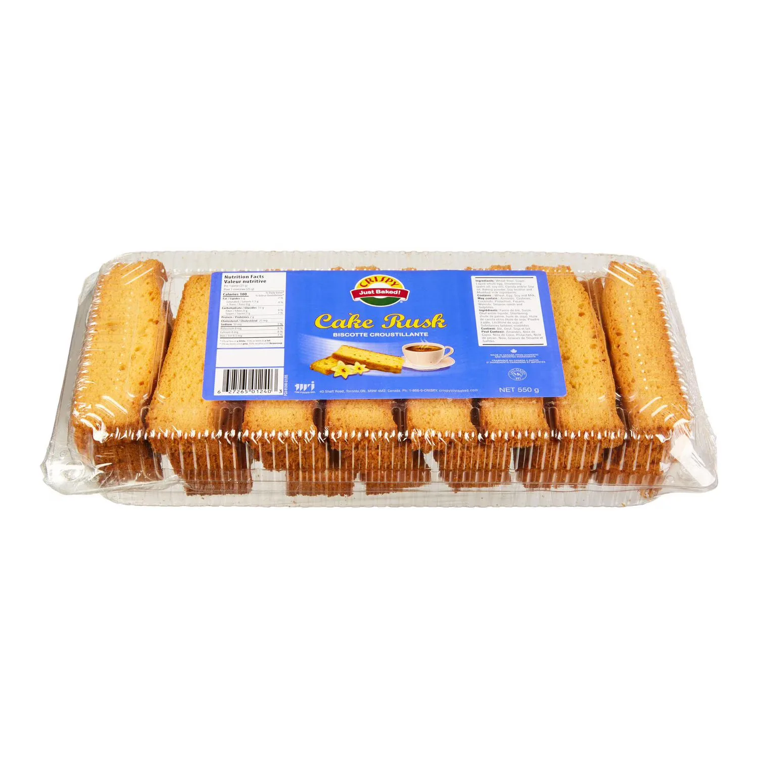 CRISPY CAKE RUSK REGULAR 550GM
