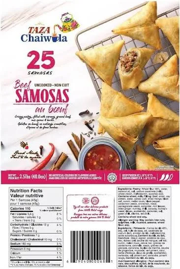 TAZA BEEF SAMOSA 25PCS