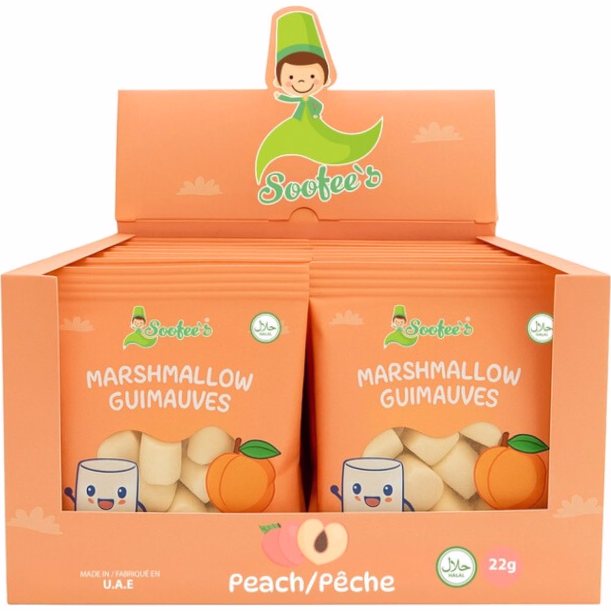 SOOFEE'S PEACH MARSHMALLOW 22GM*12BAGS