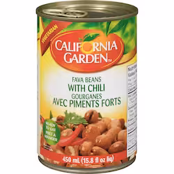 CG PEELED FAVA BEANS WITH CHILI 450ML