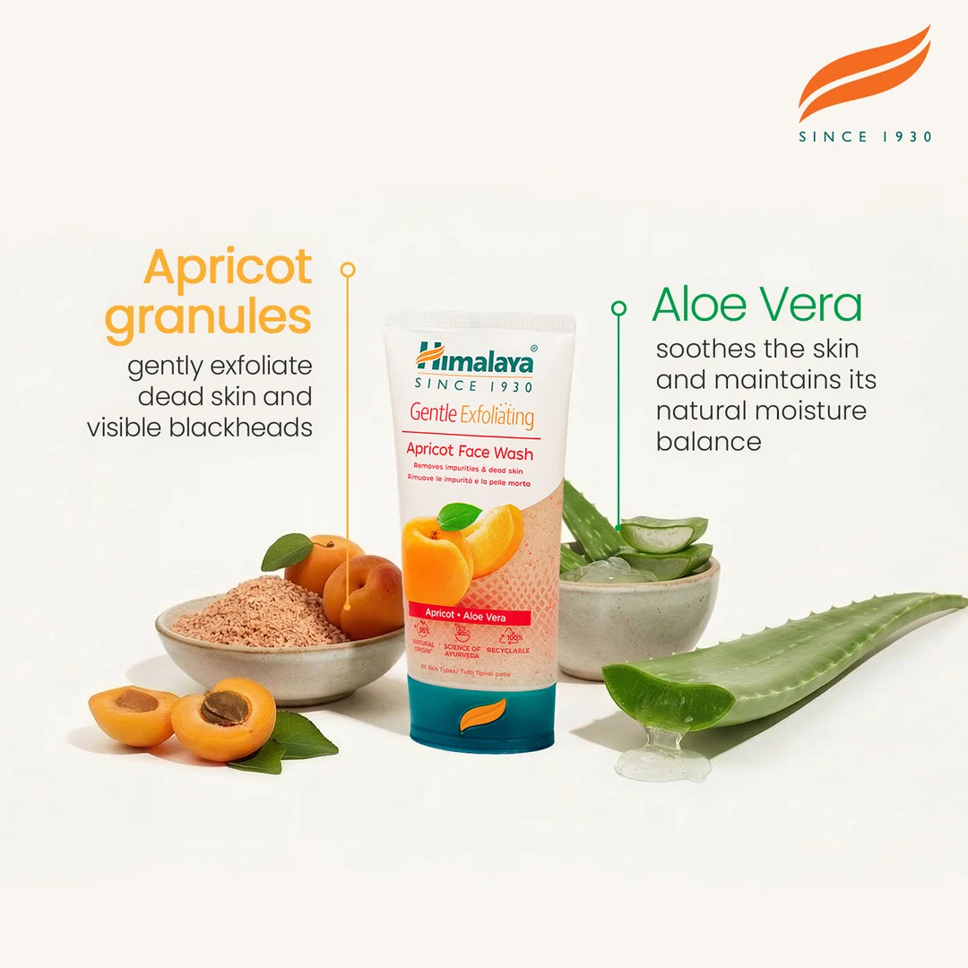 HIMALAYA GENTLE EXFOLIATING APRICOT SCRUB 150ML