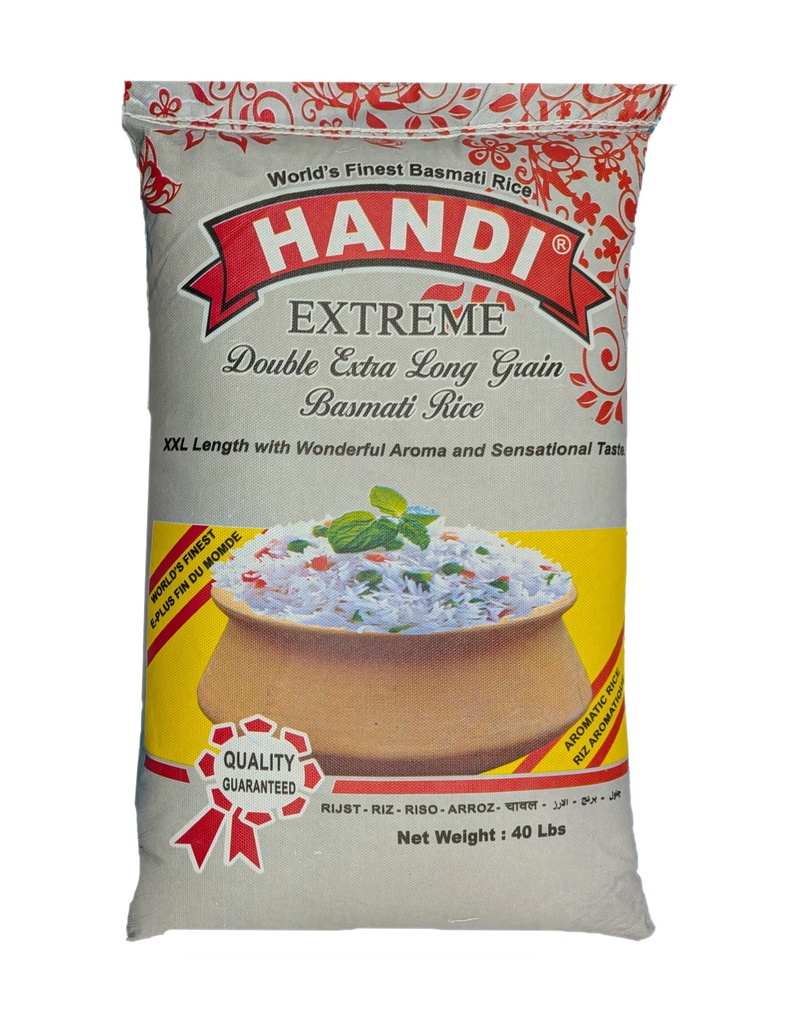 HANDI  RICE EXTREME EXTRA LONG BASMATI 40LB