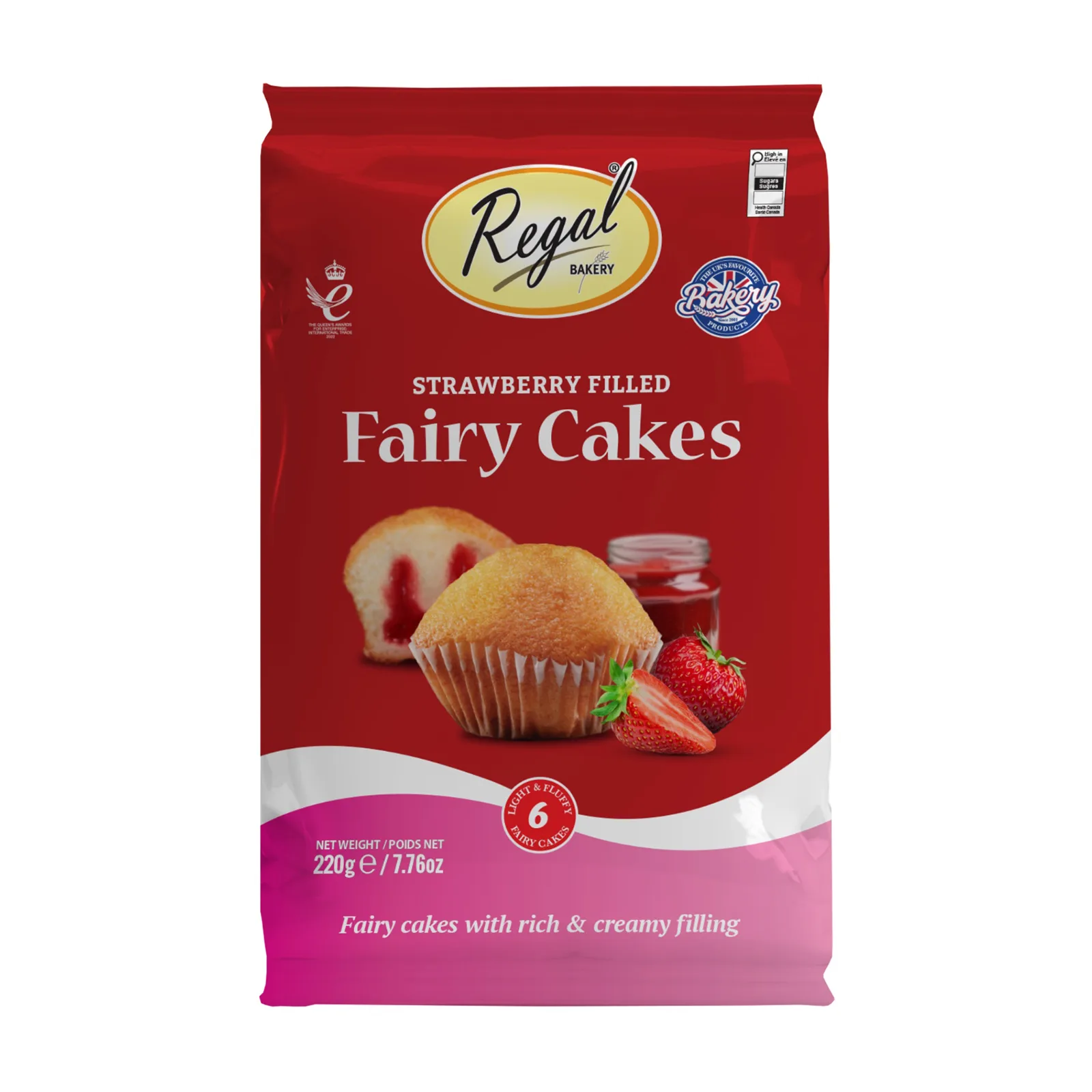 REGAL STRAWBERRY CUP CAKES 220GM
