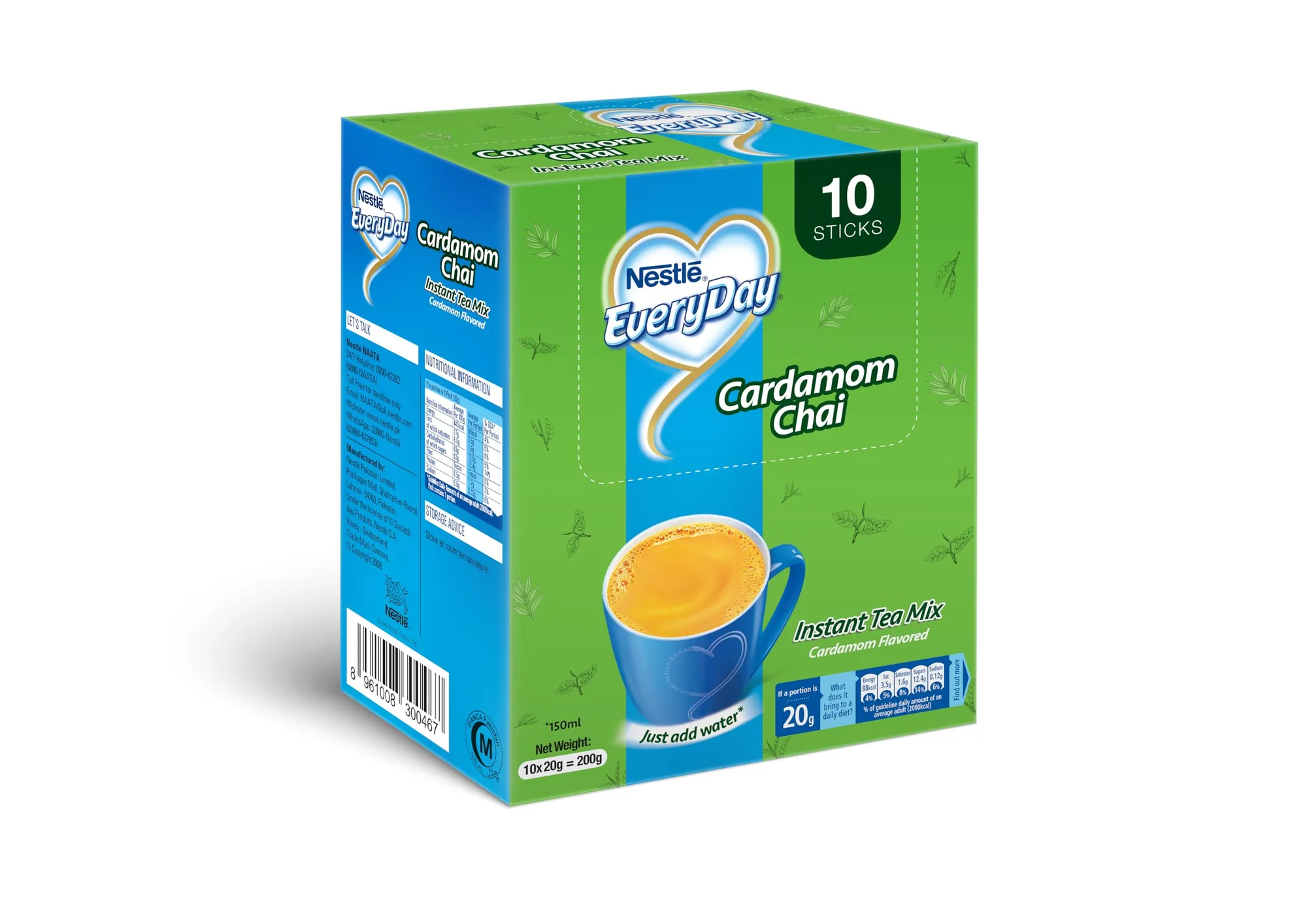 NESTLE EVERYDAY CARDAMOM INSTANT TEA MIX 10 PACK